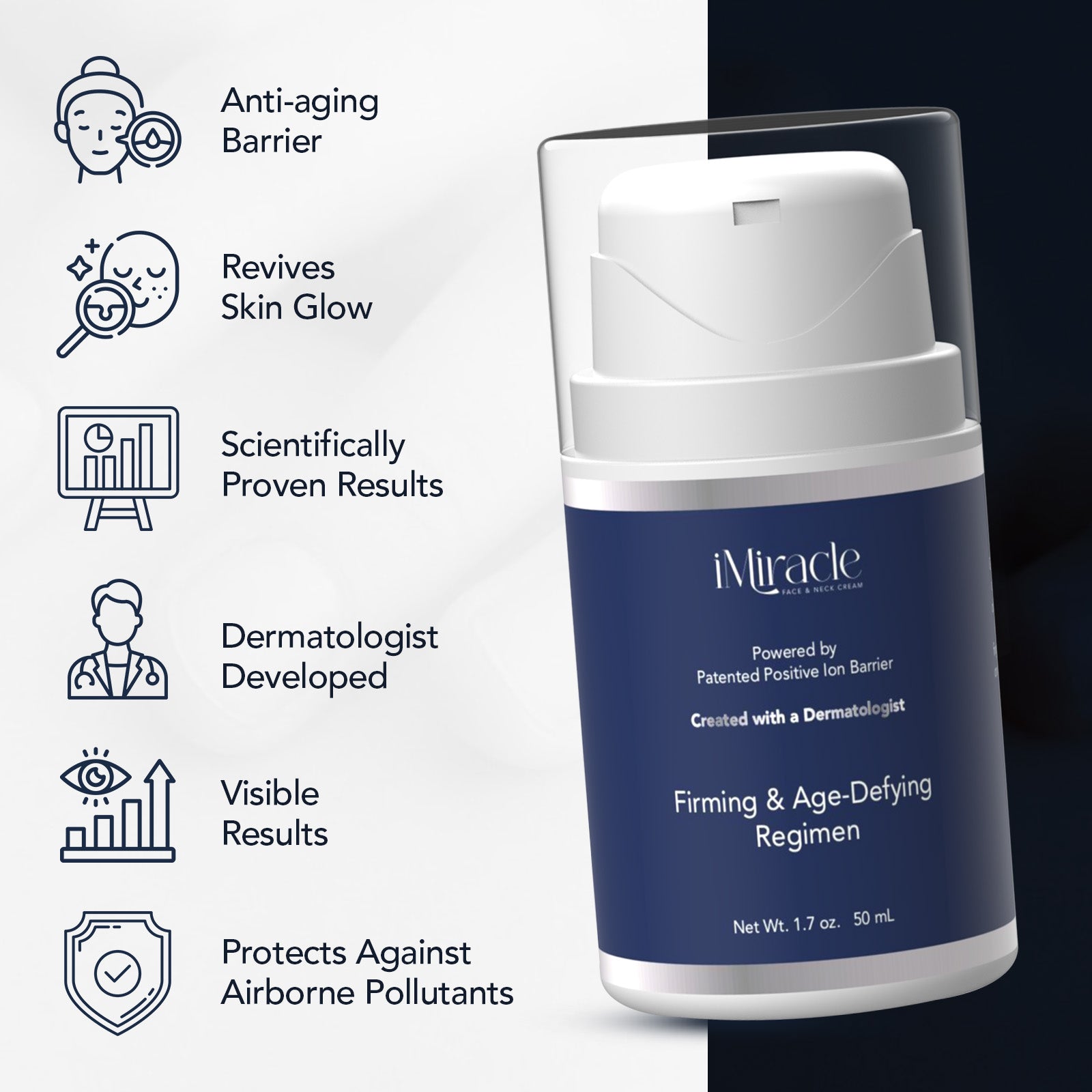 Crema para rostro y cuello iMiracle: la solución definitiva reafirmante y antienvejecimiento